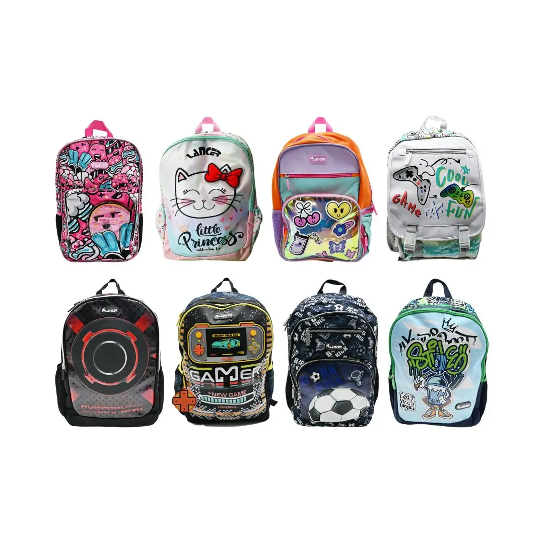 MOCHILA LANCER CON ESTAMPADO ESCOLAR